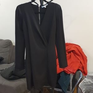 Black V neckline dress